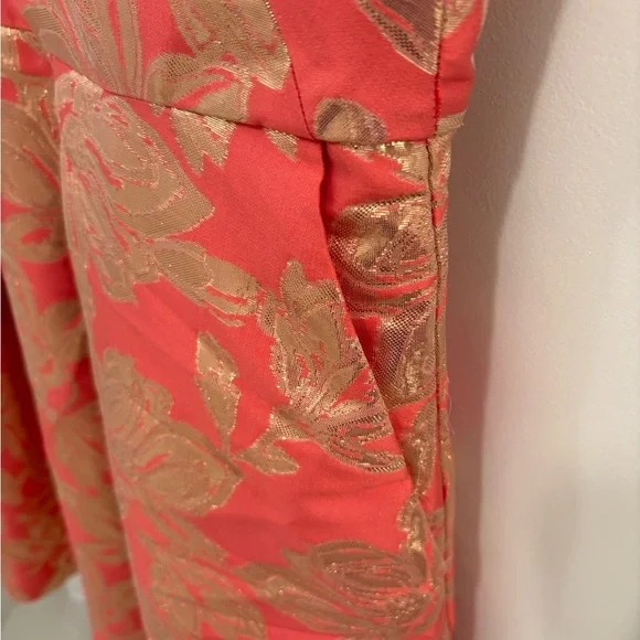 Vince Camuto Jacquard Cap-Sleeve Metallic Fit and Flare Dress Size 6 - Picture 4 of 12